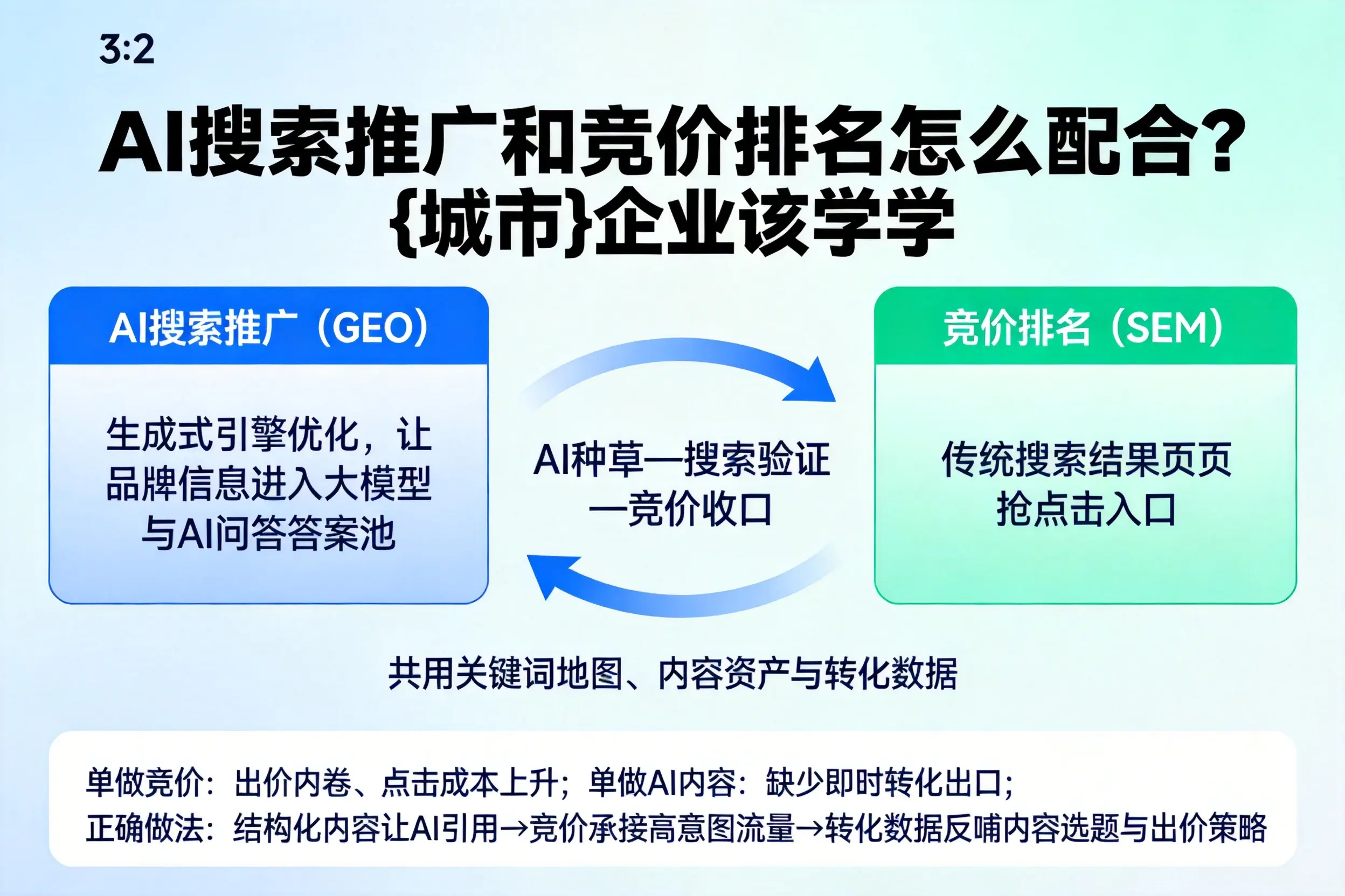 AI搜索推广和竞价排名怎么配合？黄南企业该学学