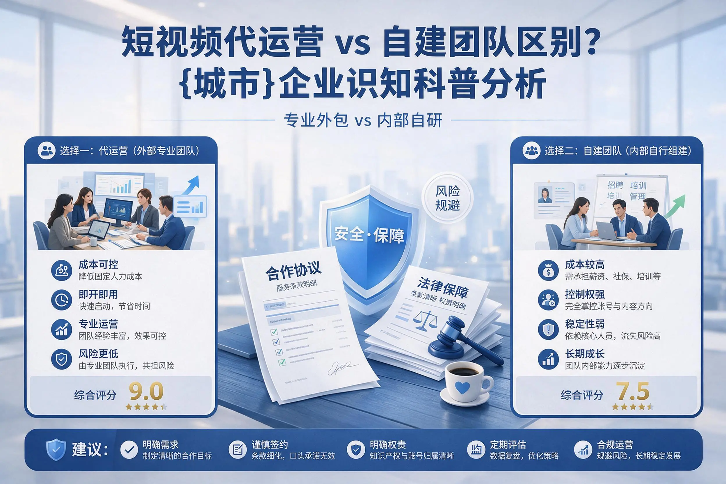 短视频代运营与自建团队区别？黄南企业认知科普分析