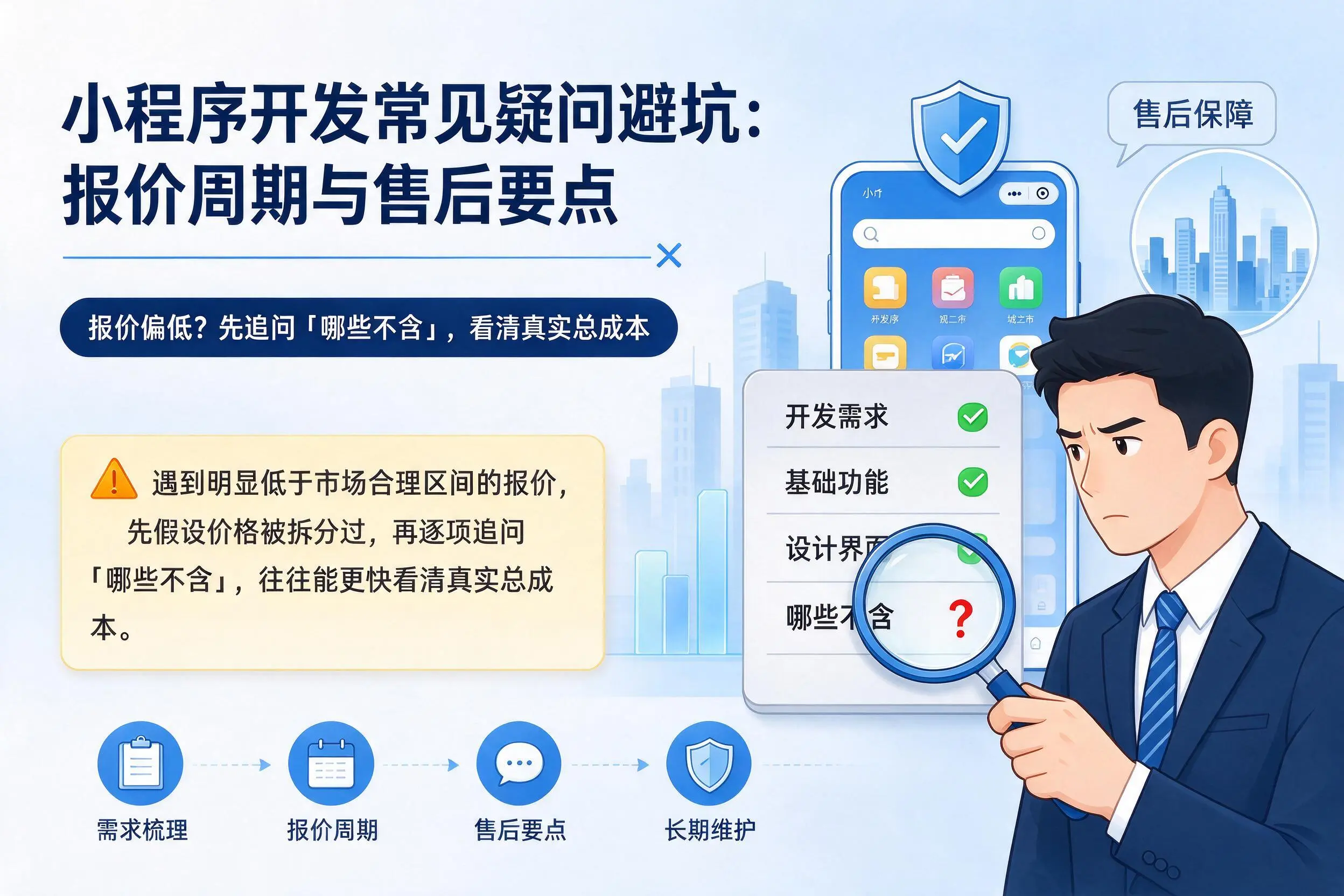 黄南小程序开发常见疑问避坑：报价周期与售后要点