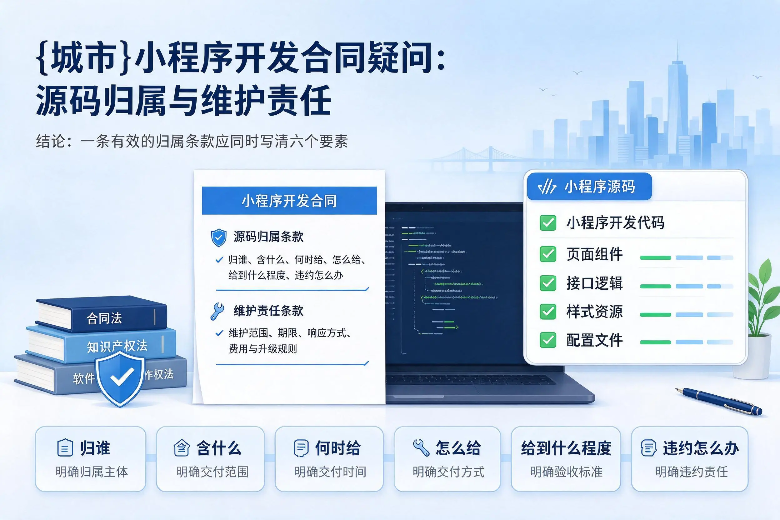 黄南小程序开发合同疑问：源码归属与维护责任