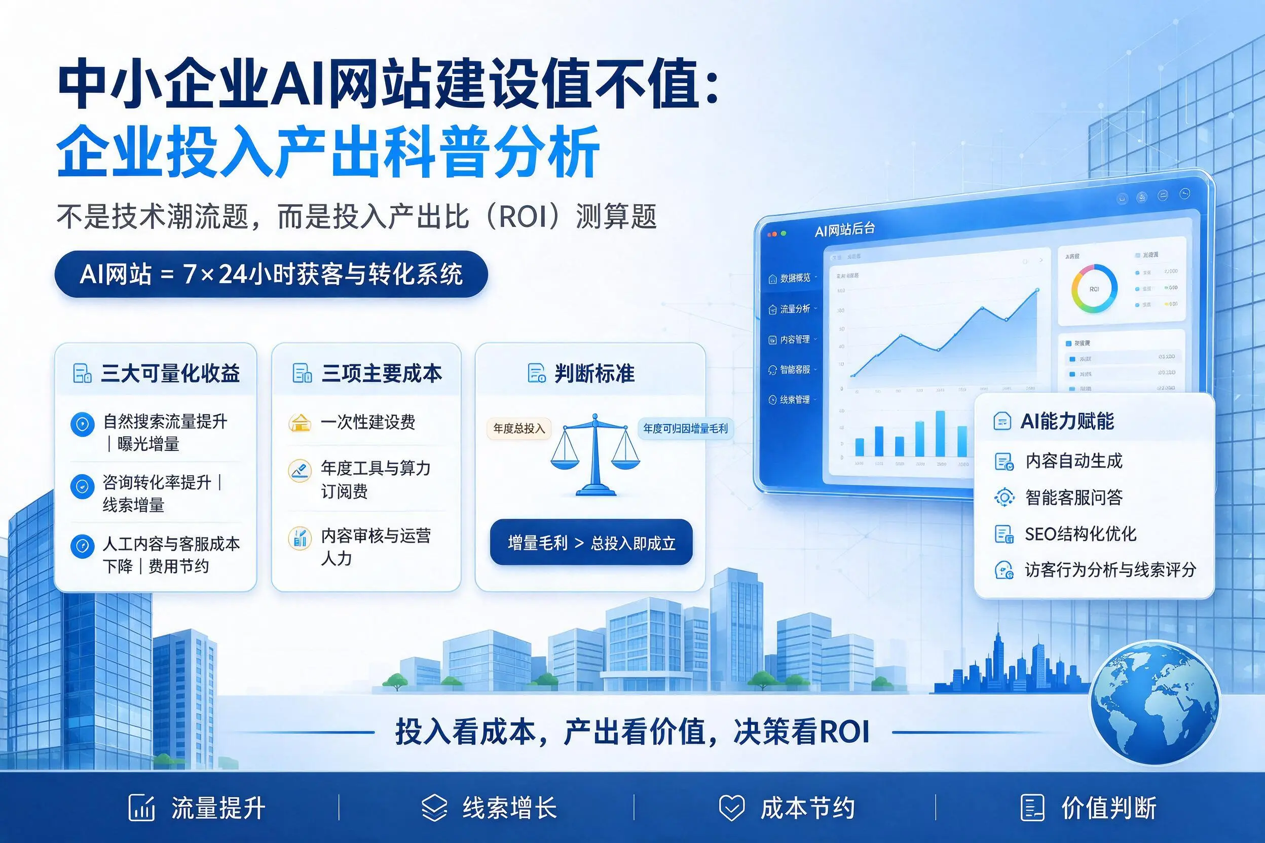 中小企业AI网站建设值不值：黄南企业投入产出科普分析