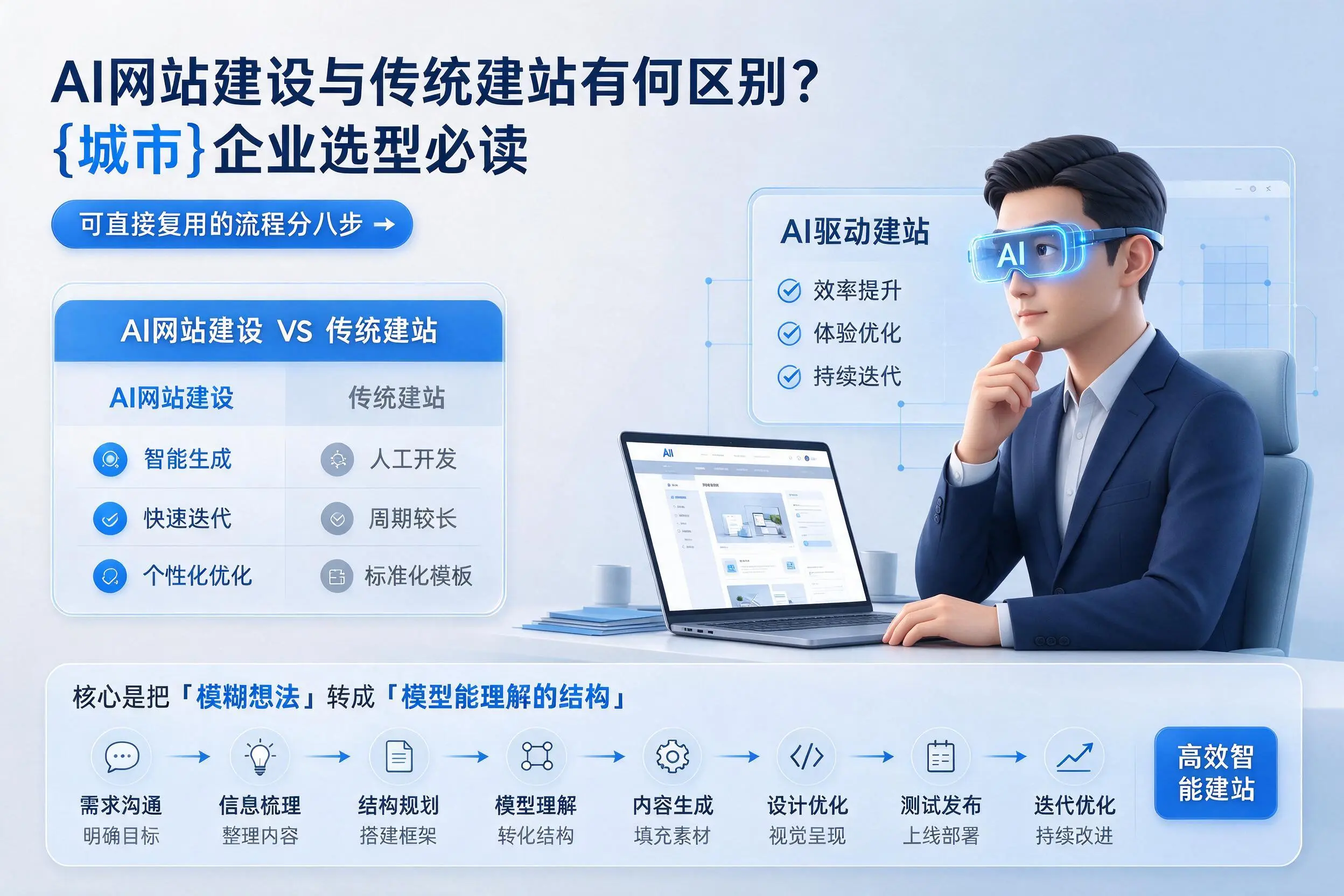 AI网站建设与传统建站有何区别？黄南企业选型必读
