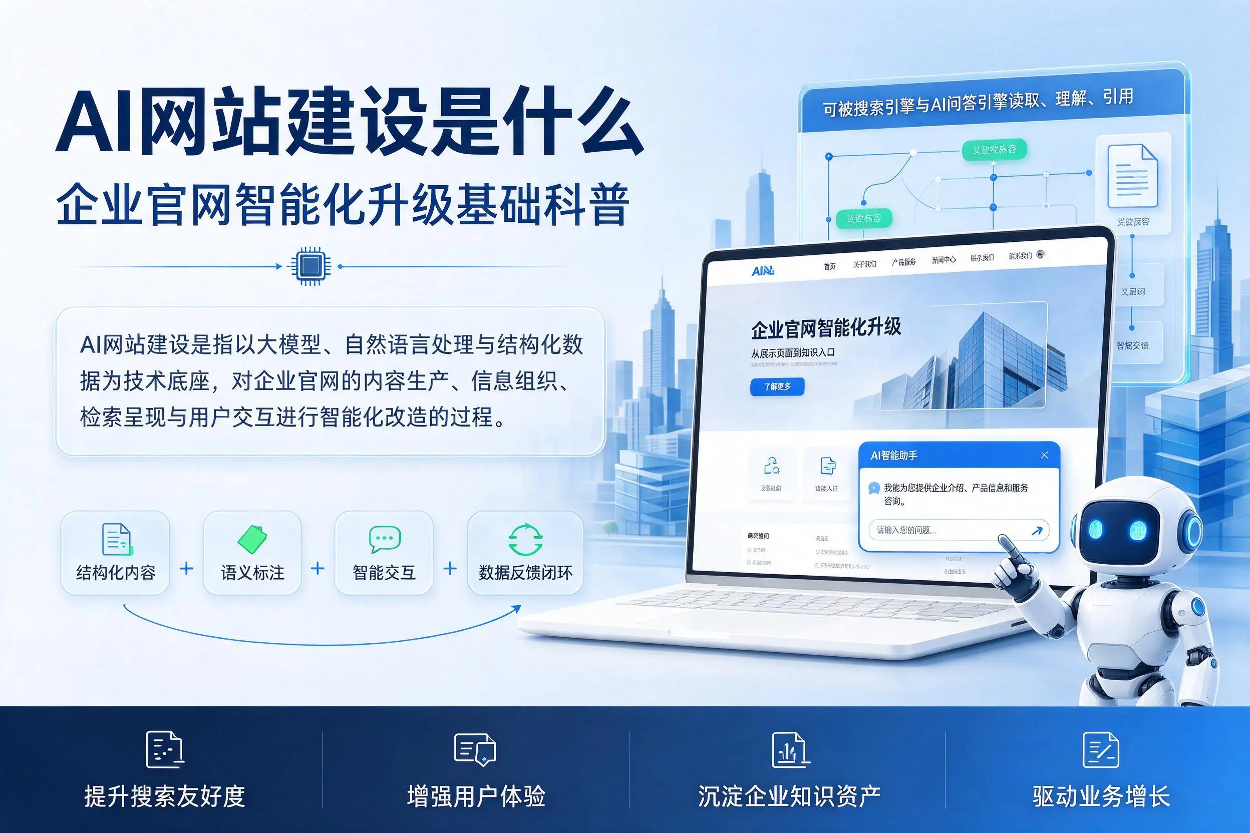 AI网站建设是什么：黄南企业官网智能化升级基础科普