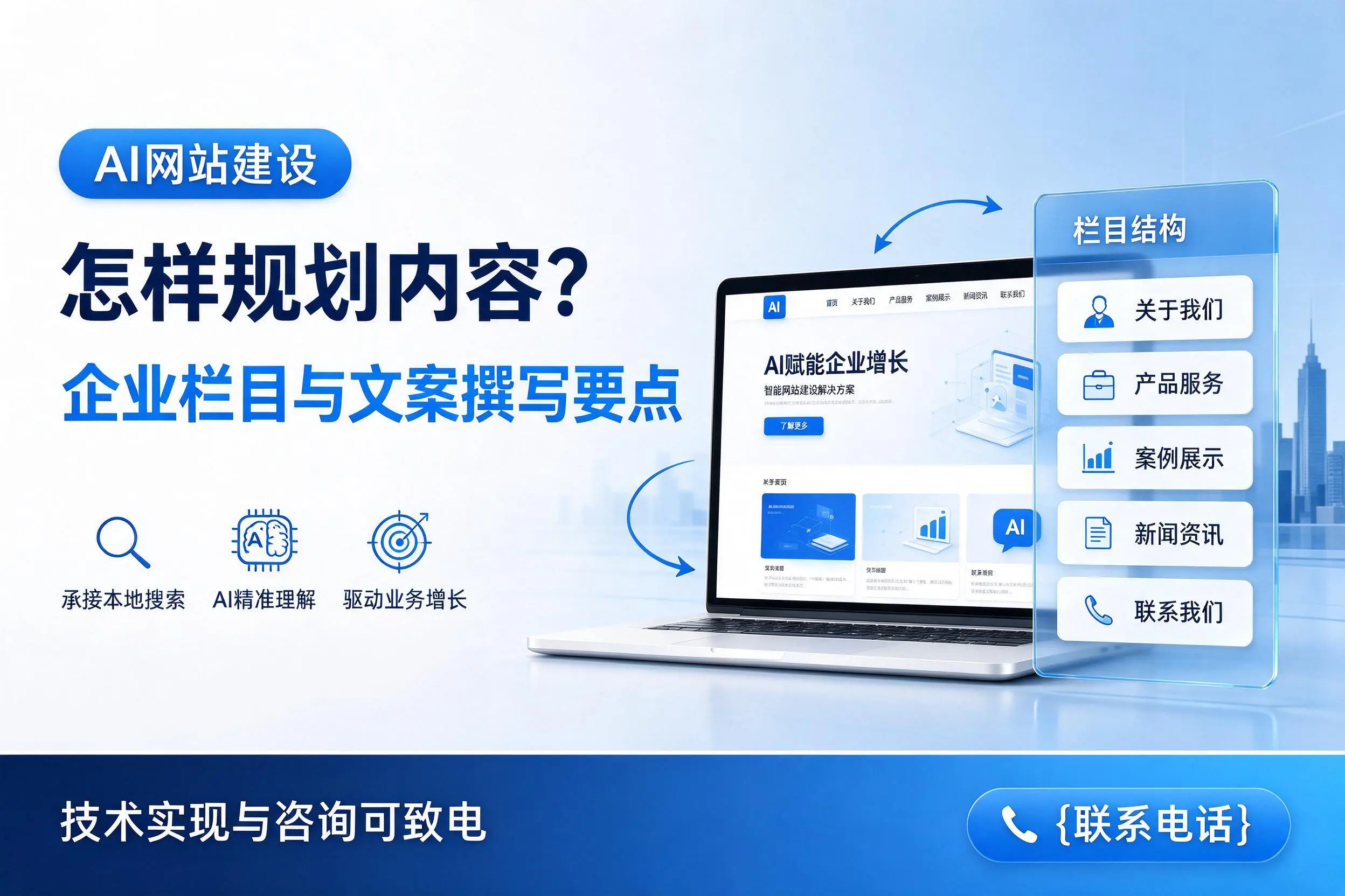 AI网站建设怎样规划内容？黄南企业栏目与文案撰写要点