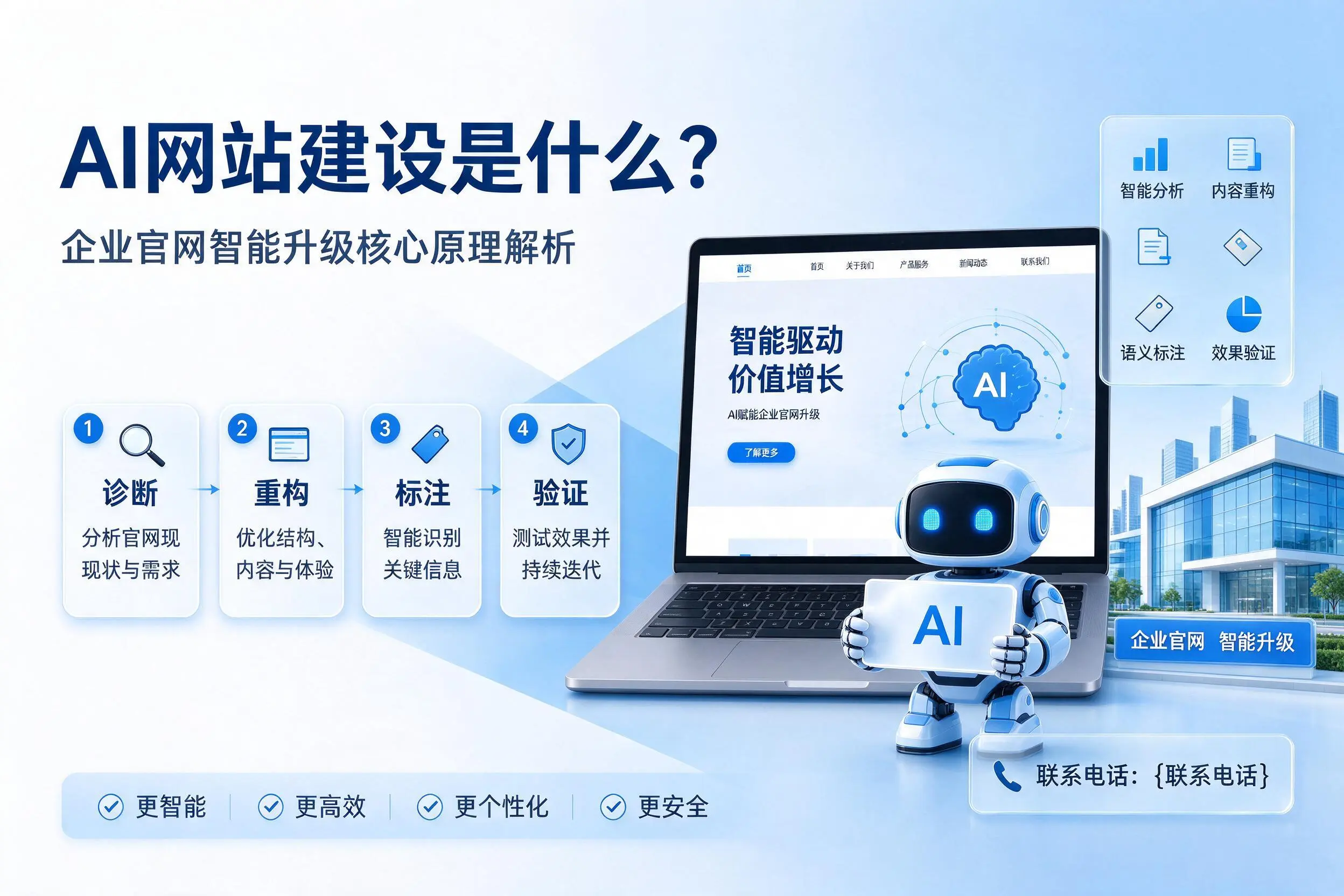 AI网站建设是什么?黄南企业官网智能升级核心原理解析