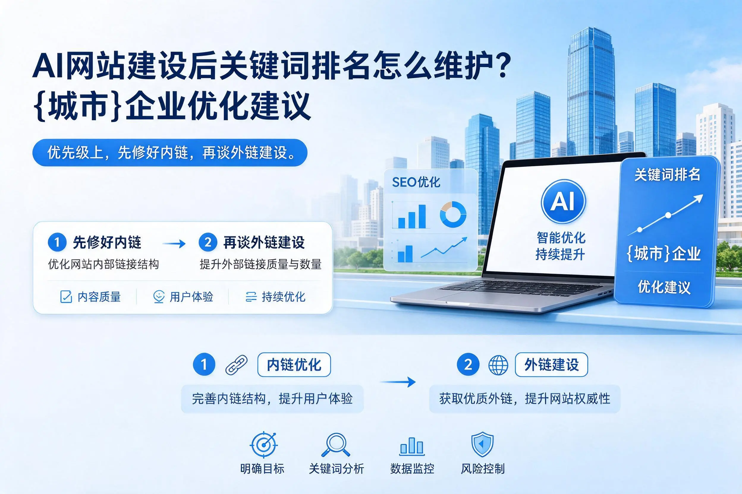 AI网站建设后关键词排名怎么维护?黄南企业优化建议