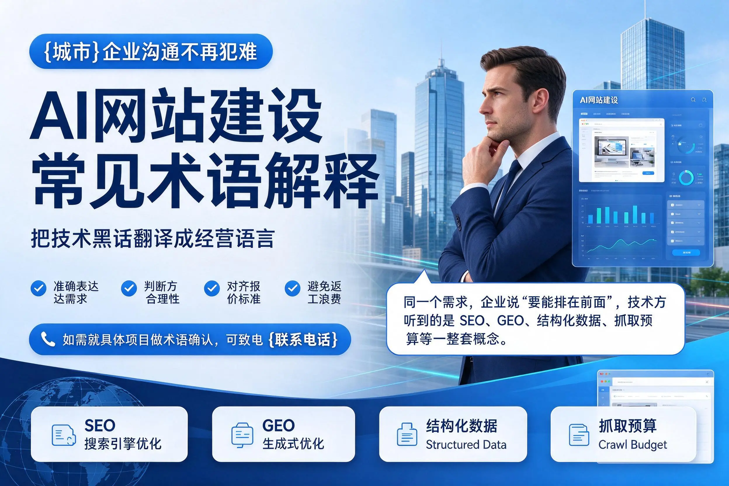 AI网站建设常见术语解释,黄南企业沟通不再犯难