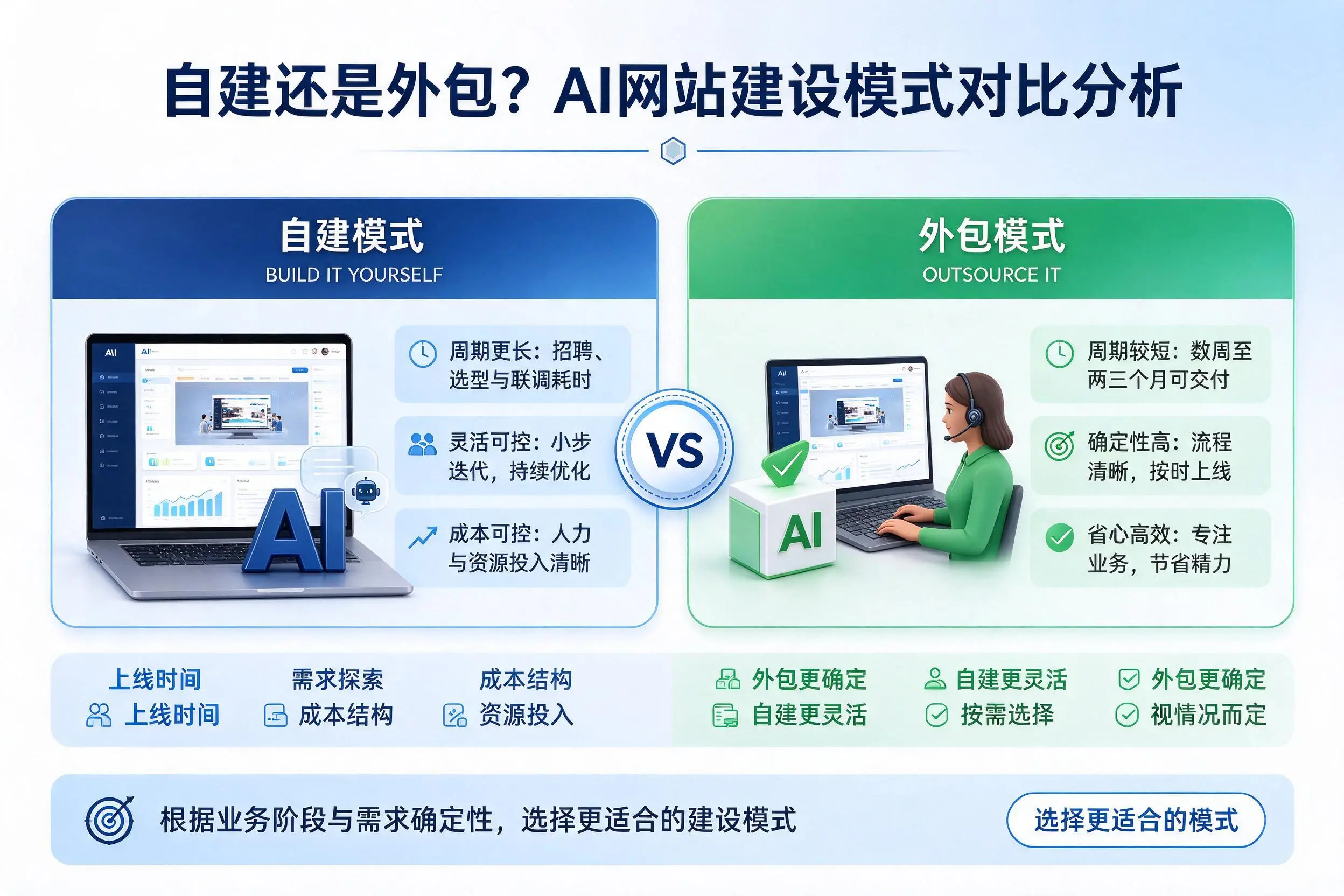自建还是外包？黄南AI网站建设模式对比分析