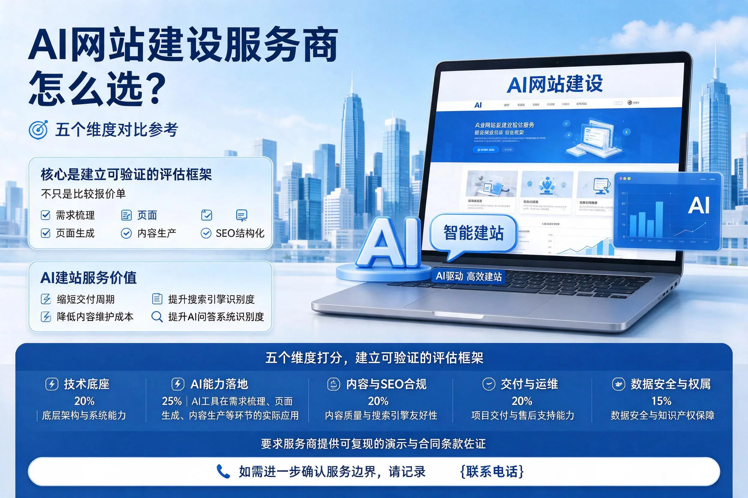黄南AI网站建设服务商怎么选?五个维度对比参考