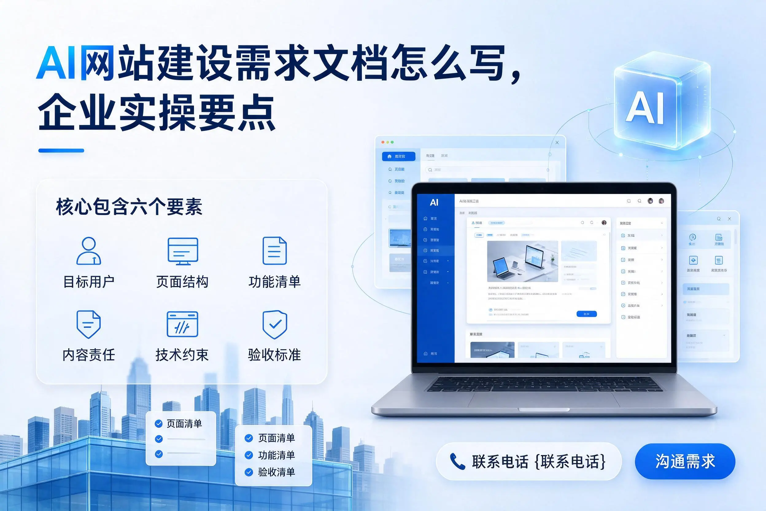 AI网站建设需求文档怎么写,黄南企业实操要点